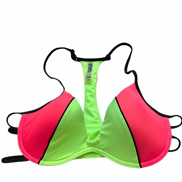 PINK Victoria's Secret Other - PINK Victoria’s Secret neon wired bikini top large